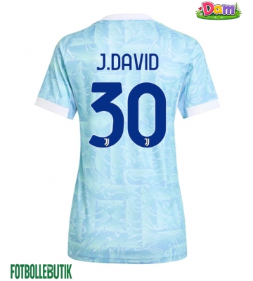 Juventus Jonathan David #30 Bortatröja Kvinnor 2025-26 Kortärmad